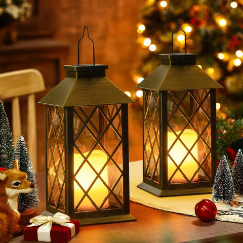 Take Me 14-inch lantern on table or desktop for ambiance.