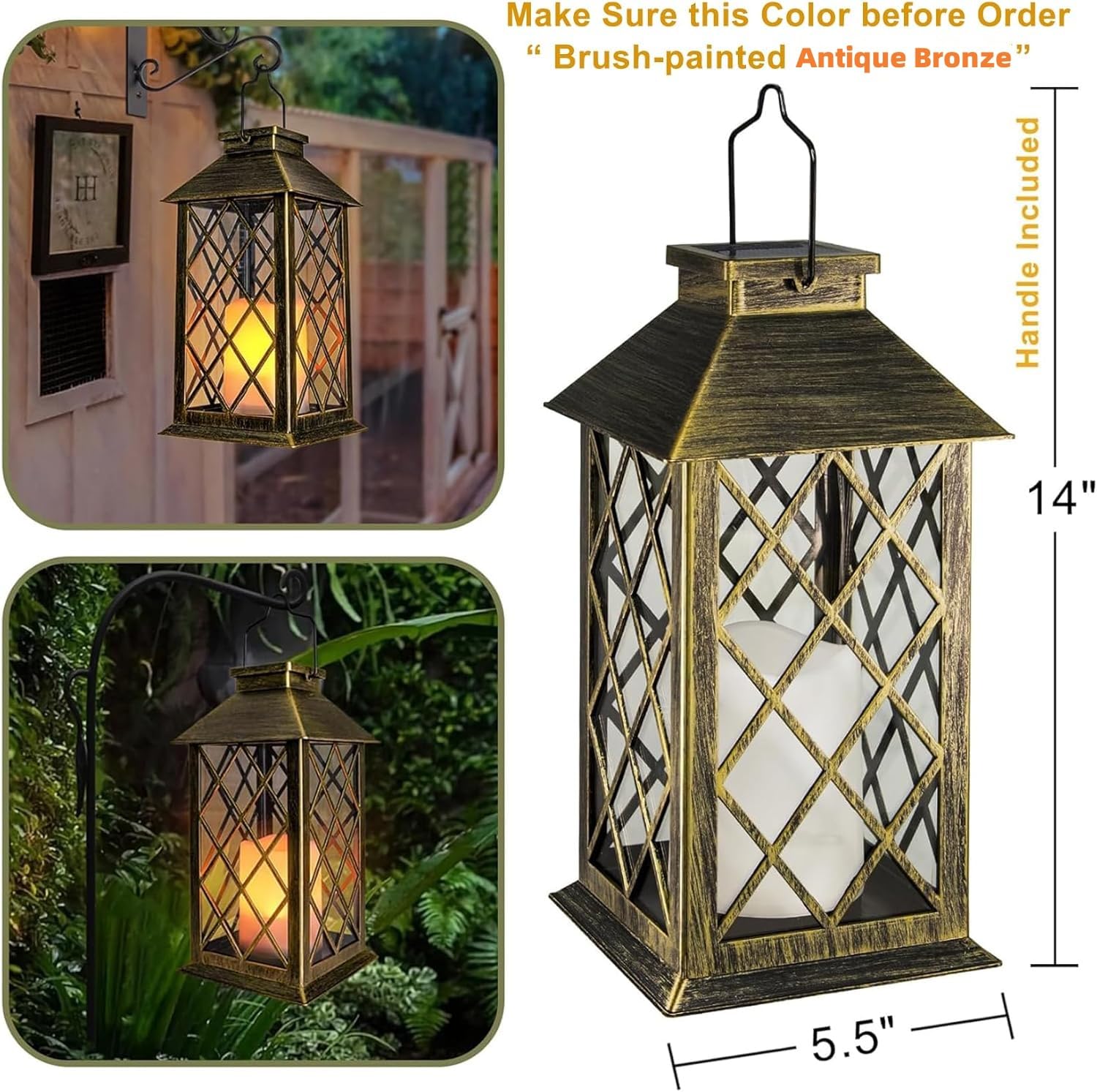 Take Me lantern with tempered glass diffuses glow evenly.