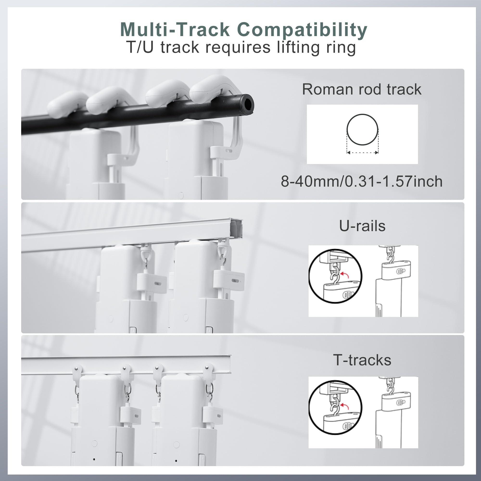 Takkicept 20W motor powering heavy curtains with strong lifting capability