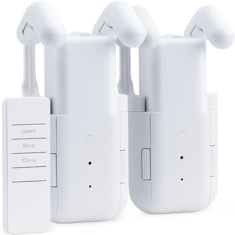 Takkicept remote control shown with automatic curtain opener for easy operation