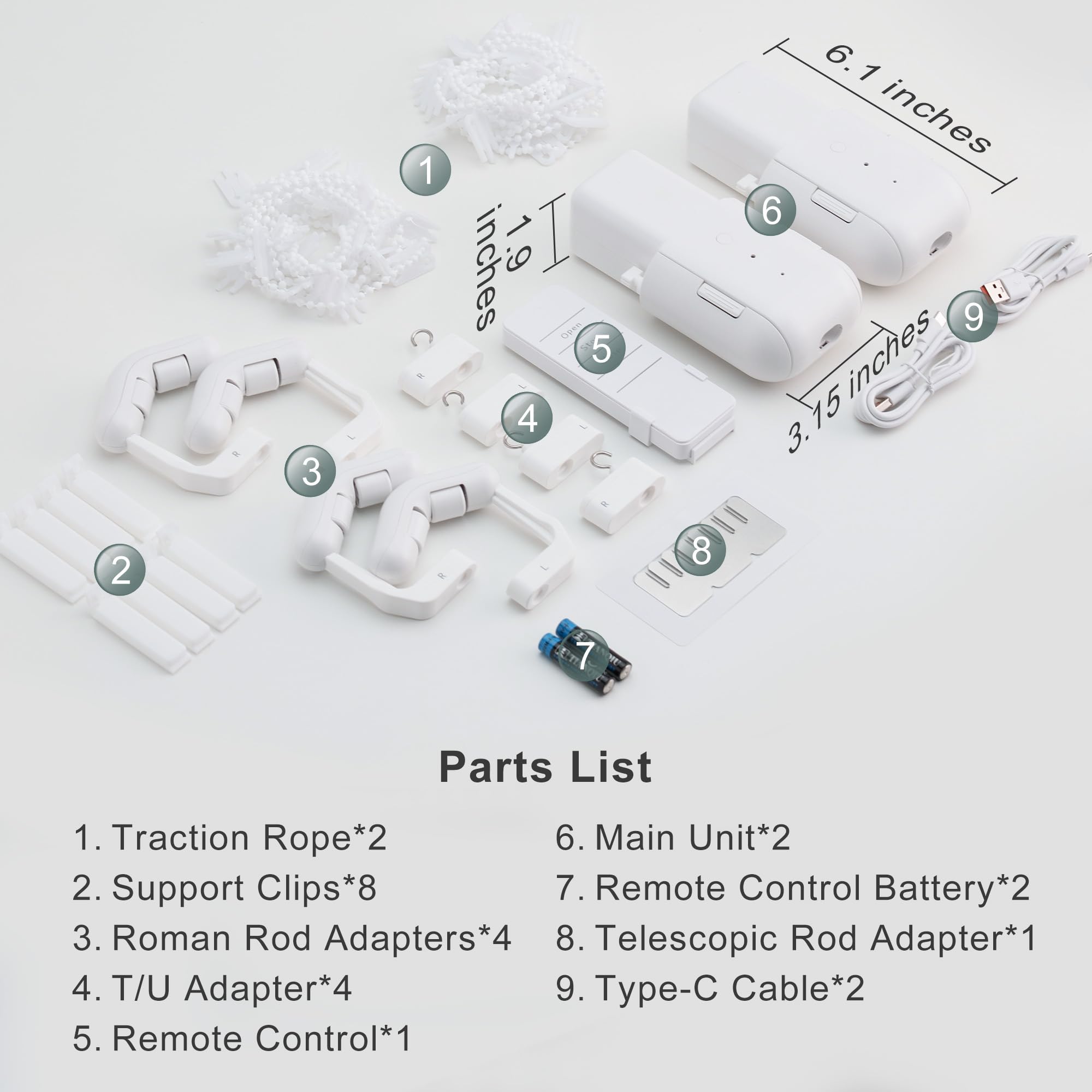 Takkicept complete drapery kit with adapters and clips for setup