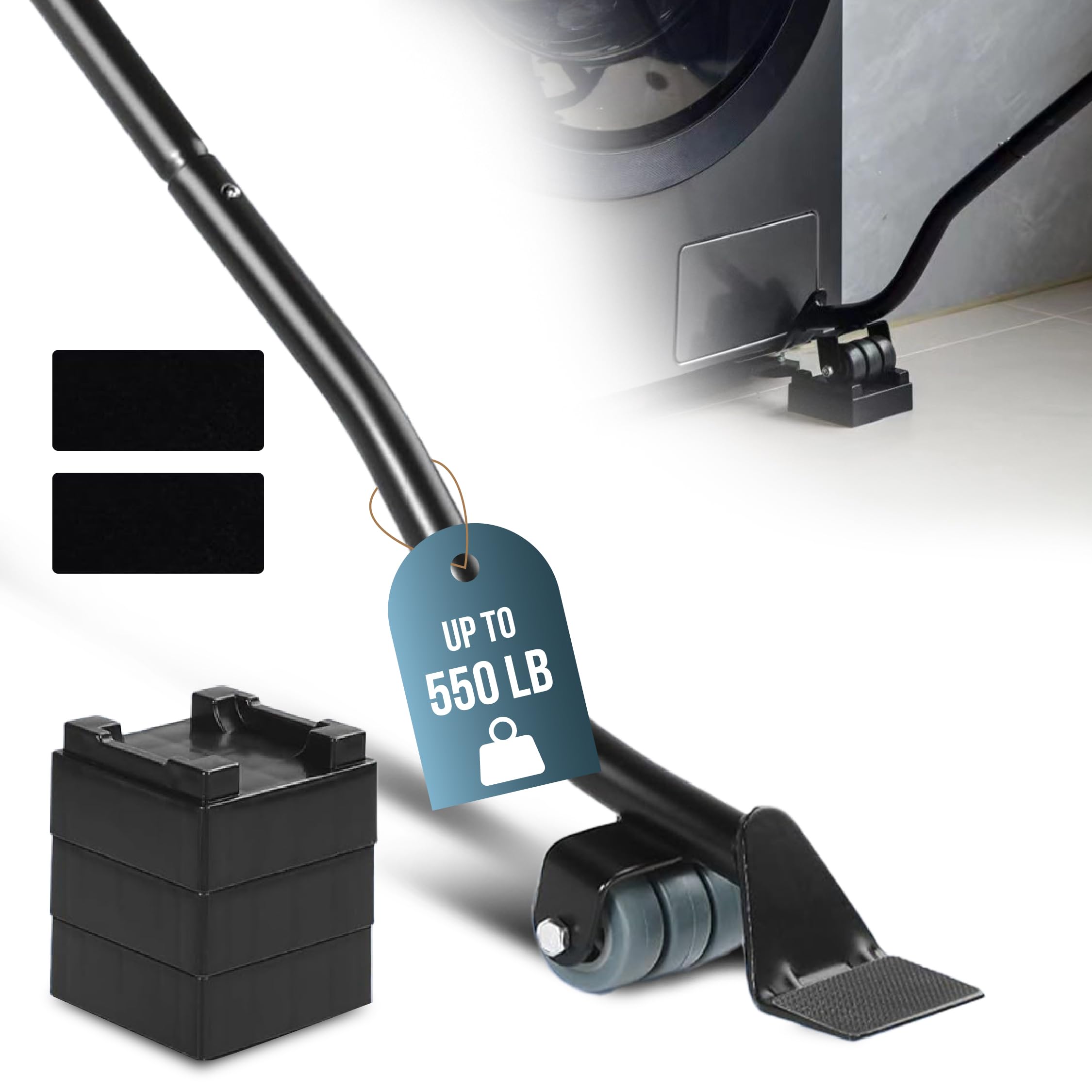 Talime furniture lifter tool set with extended lever enables powerful, safer moves.