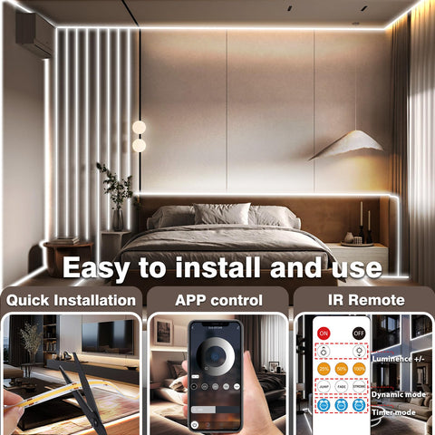 talkhigh indoor 24V COB strip offering energy-efficient performance
