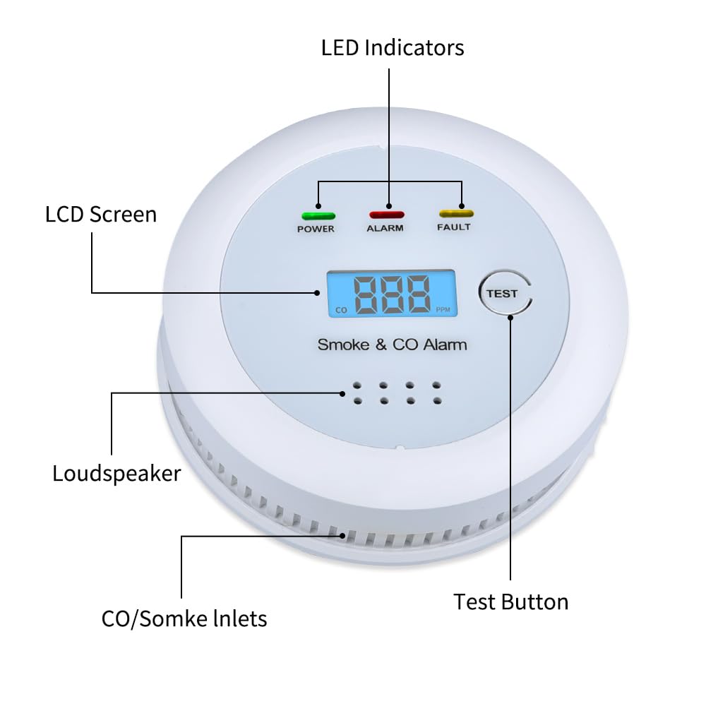 TALLPOWER alarm signaling at 85 dB with LED indicator