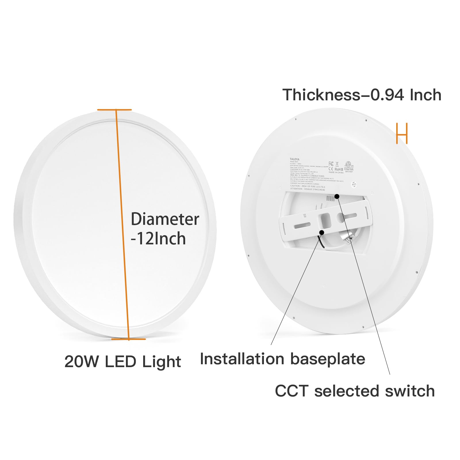 Taloya ceiling light with 25,000-hour lifespan lowers maintenance and replacement worries