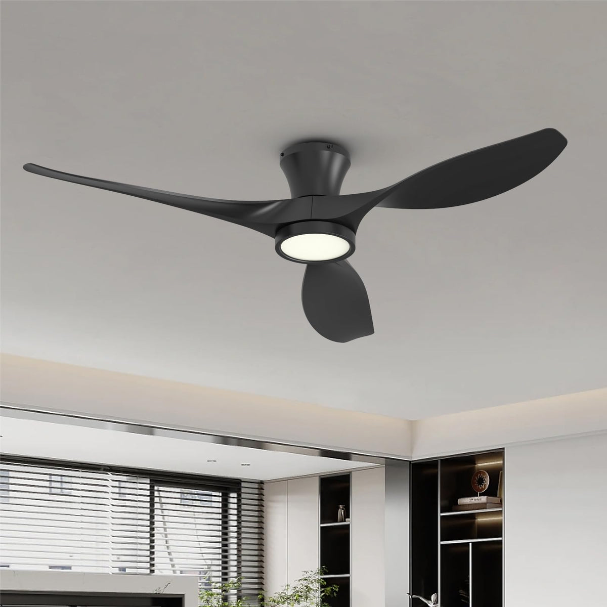 TALOYA 52-inch ceiling fan with remote and LED light for balanced indoor airflow.