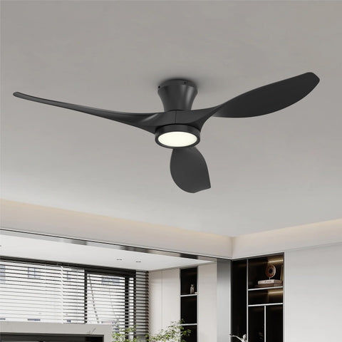 TALOYA 52-inch ceiling fan with remote and LED light for balanced indoor airflow.