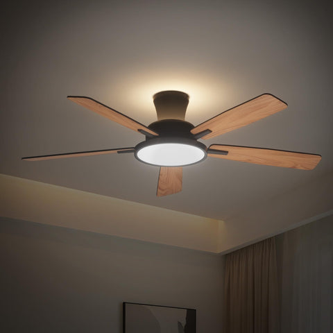TALOYA 52-inch ceiling fan with light and remote for quiet living rooms.