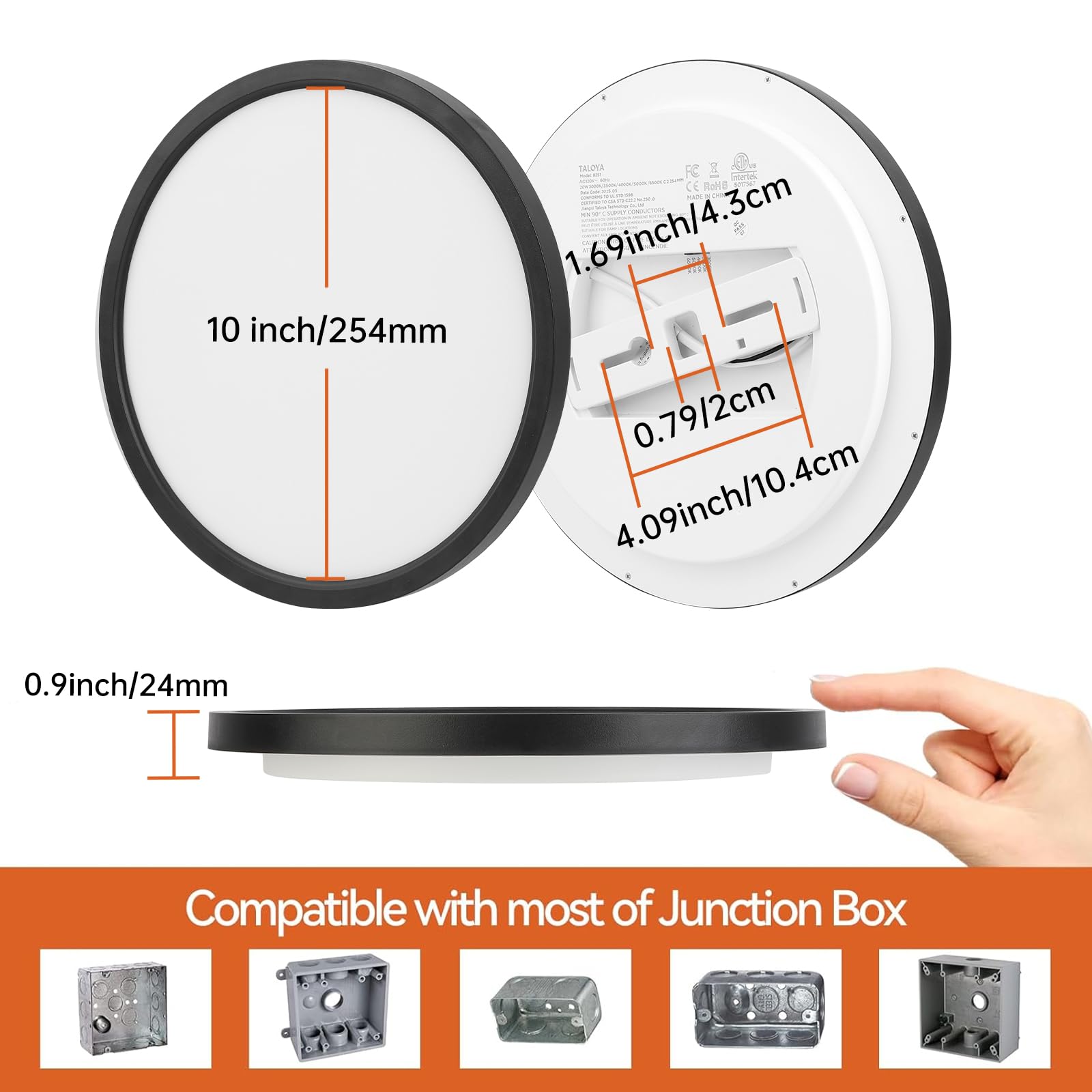 TALOYA LED ceiling light with 5 CCT settings for ambiance and tasks