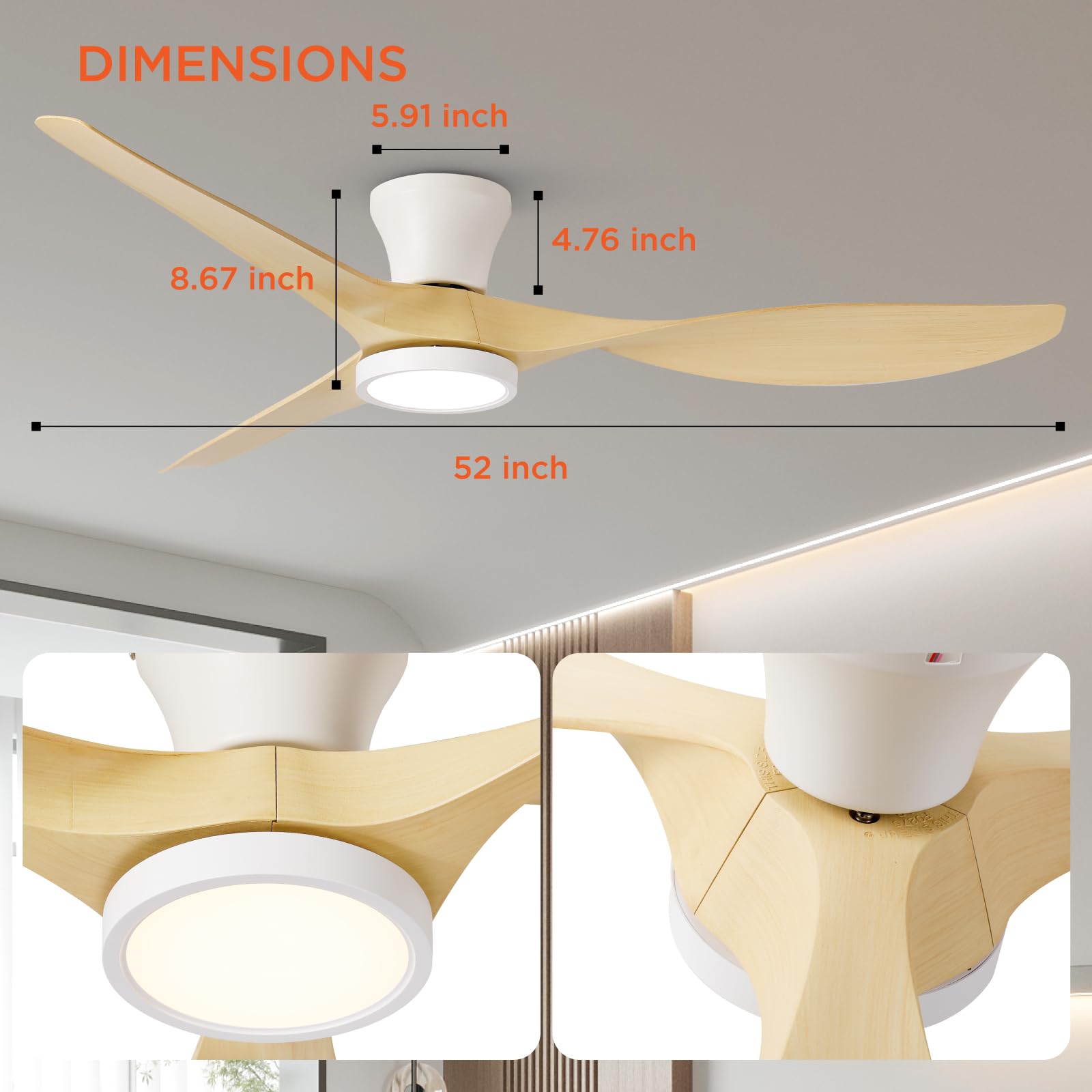 Taloya 6.7-inch light fixture with 15W downlight illuminating a living space