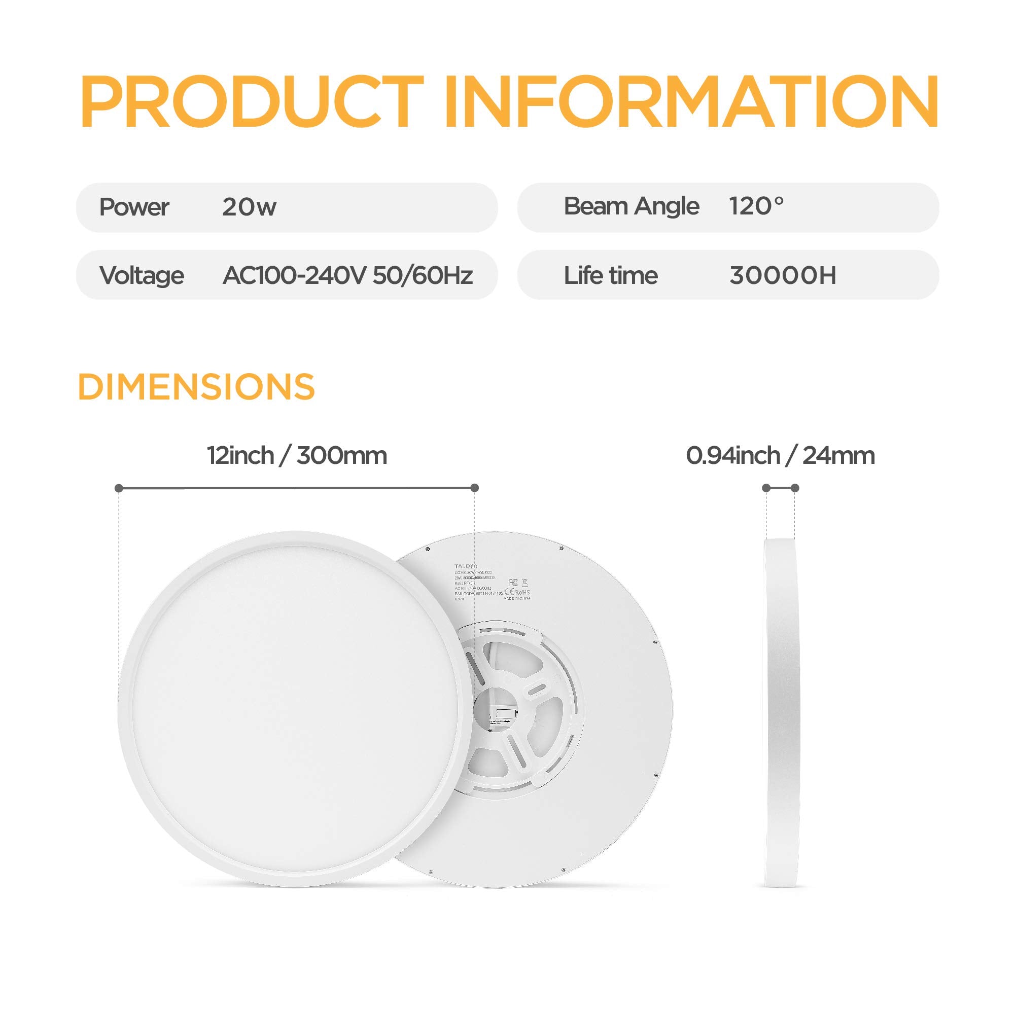 TALOYA color-temperature options allow customizing ambiance for tasks or relaxation.