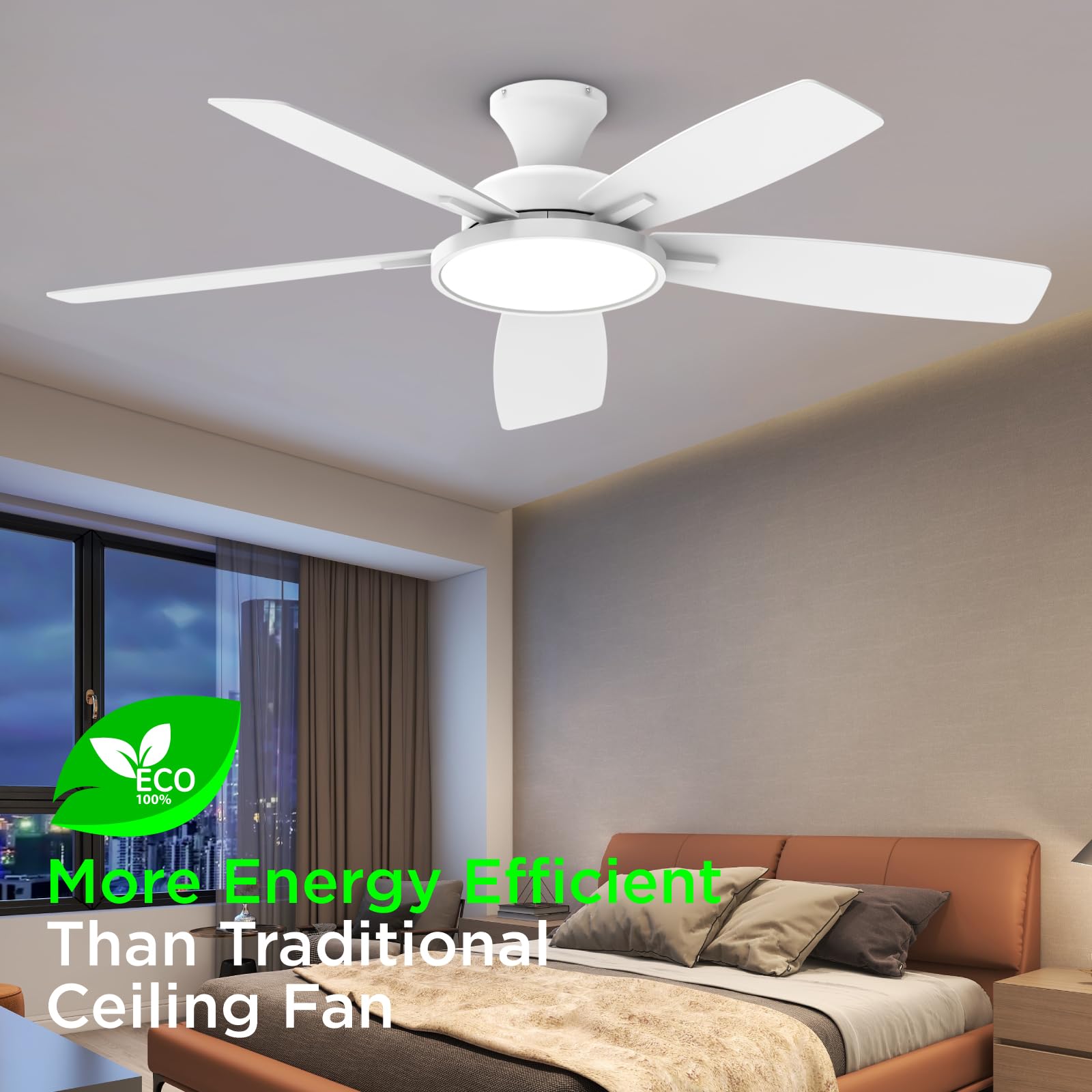 TALOYA six-speeds-ceiling-fan offers customizable airflow.