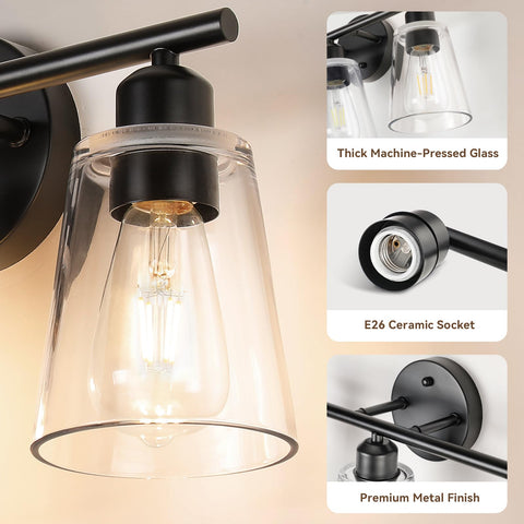 TALOYA thick cone glass shades diffuse light softly.