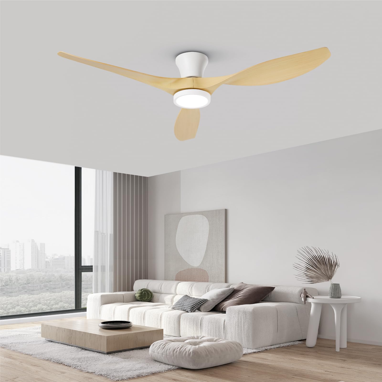 Taloya wide-blade design offering year-round airflow in living spaces