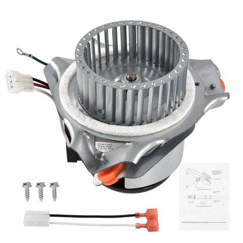 Talspity draft inducer motor side view supports safe venting for Carrier/Bryant/Payne furnaces.