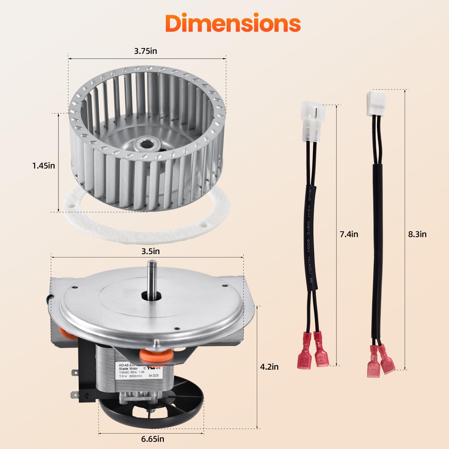 Talspity furnace draft inducer motor installation kit ready for installation.