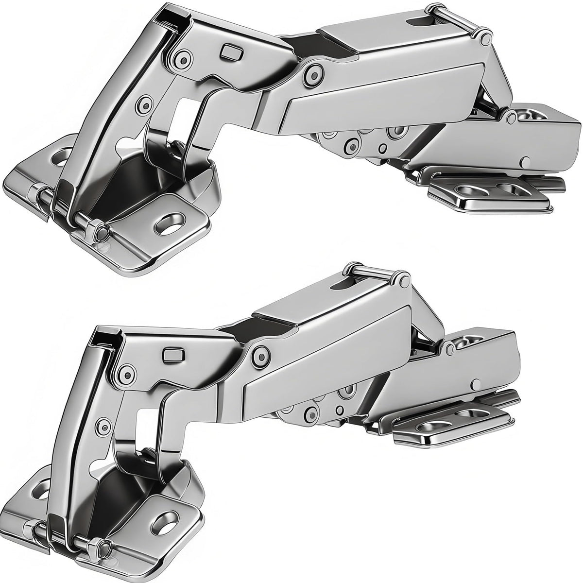 TamBee 175-degree hinges on frameless cabinet doors enable smooth, durable operation.