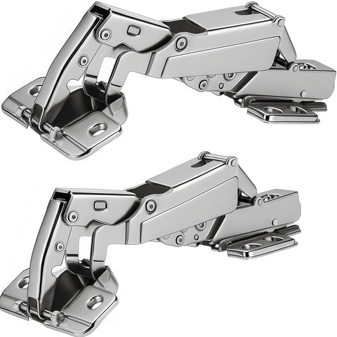 TamBee 175-degree hinges on frameless cabinet doors enable smooth, durable operation.