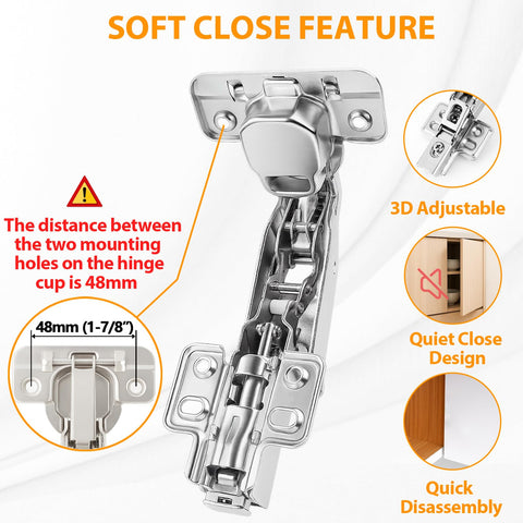 TamBee 48mm hinge cup spacing enables precise alignment and easy installation.