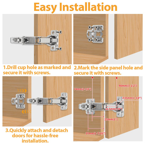 TamBee adjustable hinges simplify alignment for flawless frameless cabinets.