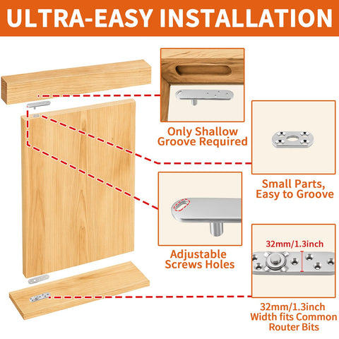 TamBee door ball catch included with pivot hinge.