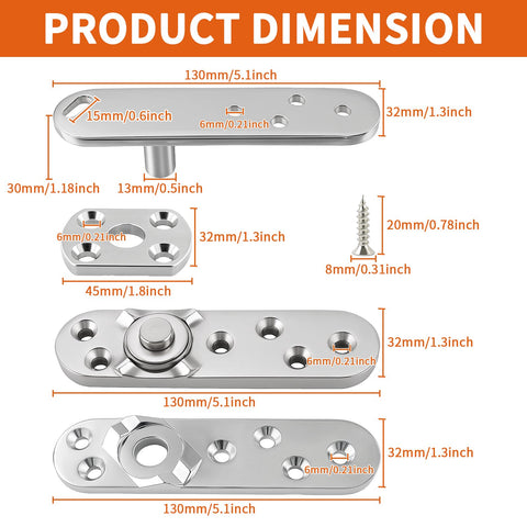 TamBee heavy-duty pivot hinge bottom part supports heavy concealed doors.