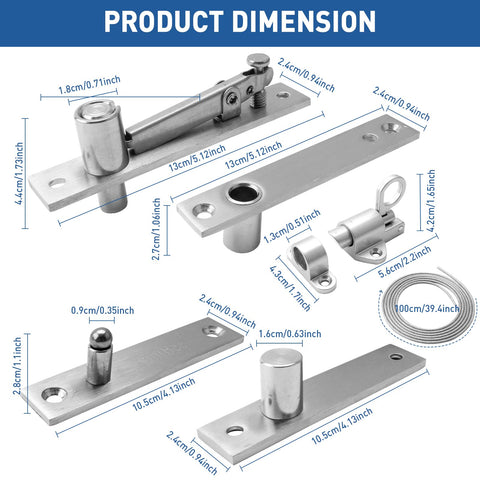 TamBee hidden bookcase hinges bottom part supports precise alignment