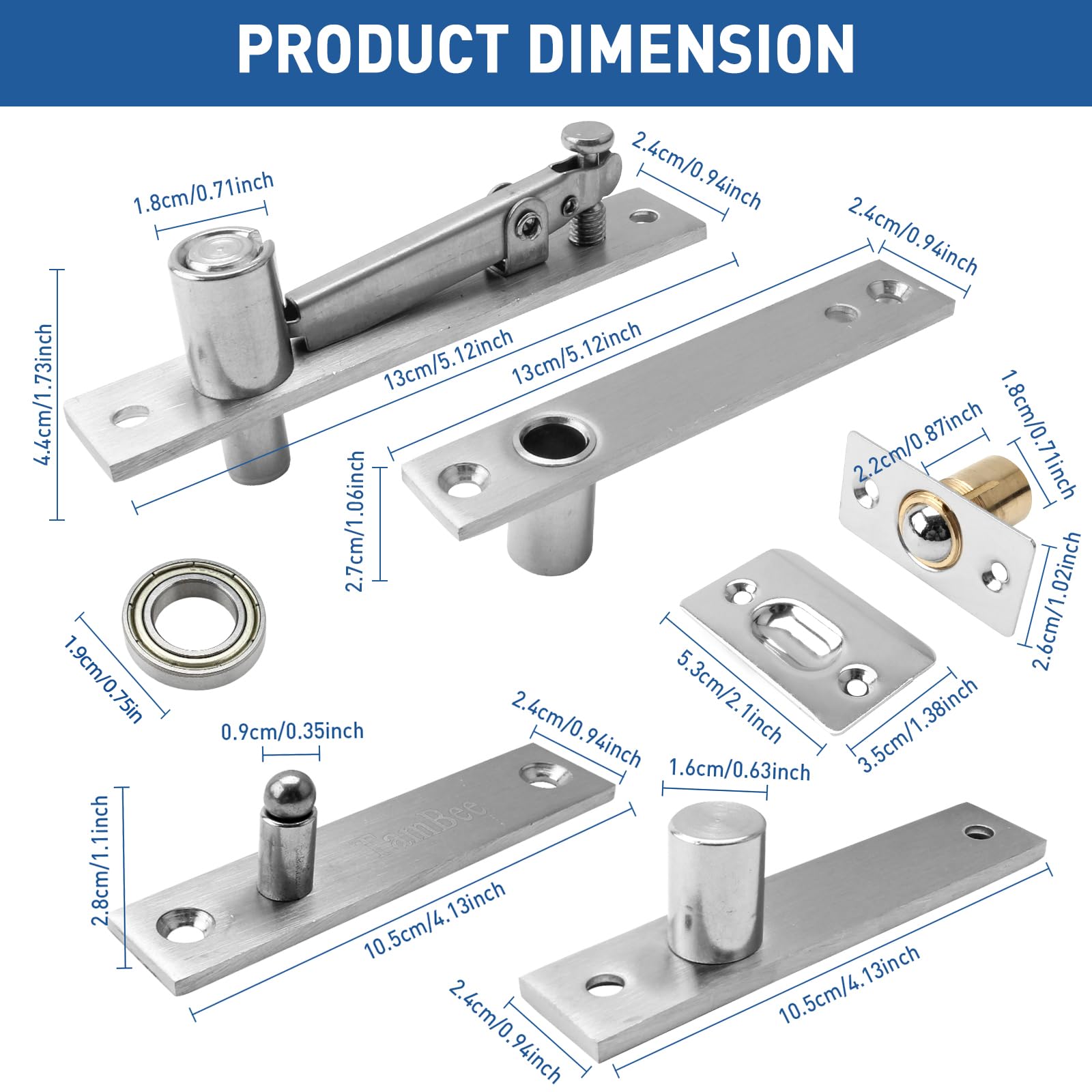 TamBee hidden door hinge in 304 stainless steel for durability