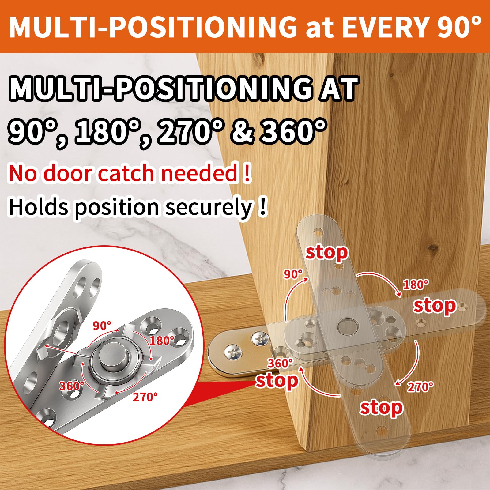 TamBee quiet bearing design delivers smooth door movement.
