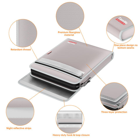 Tamfile 6400℉ fireproof bag reflective strip for nighttime visibility