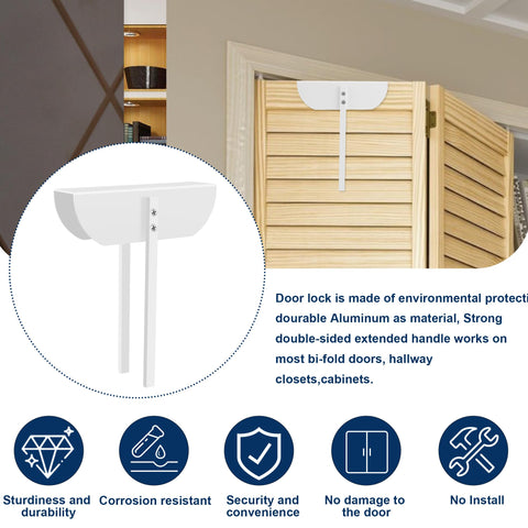 TAMIDN Bifold Door Lock closed-cabinet use demonstrates secure closure
