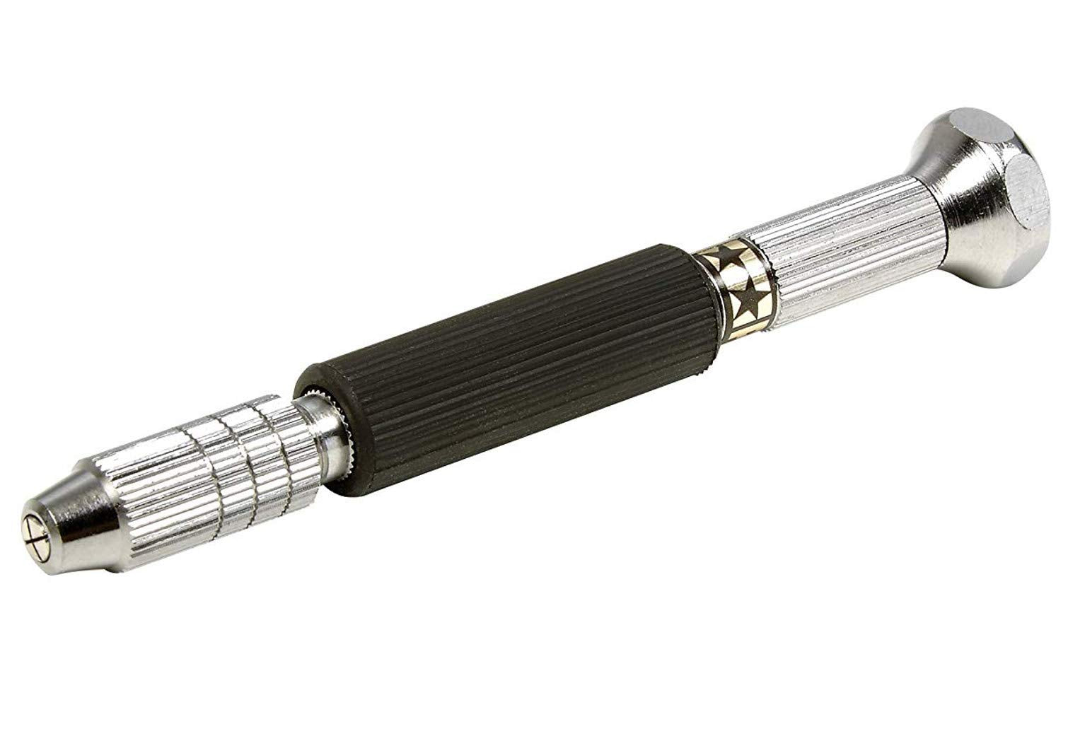 TAMIYA 74112 Fine Pin Vise top view shows compact, precise drilling potential.
