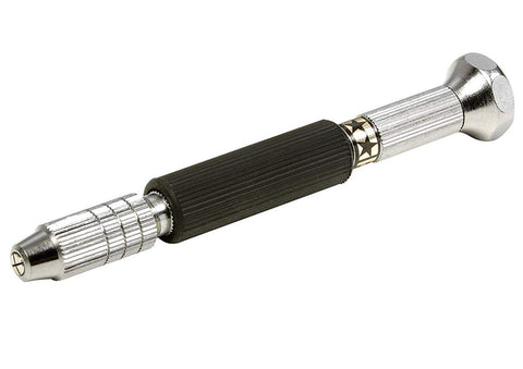 TAMIYA 74112 Fine Pin Vise top view shows compact, precise drilling potential.