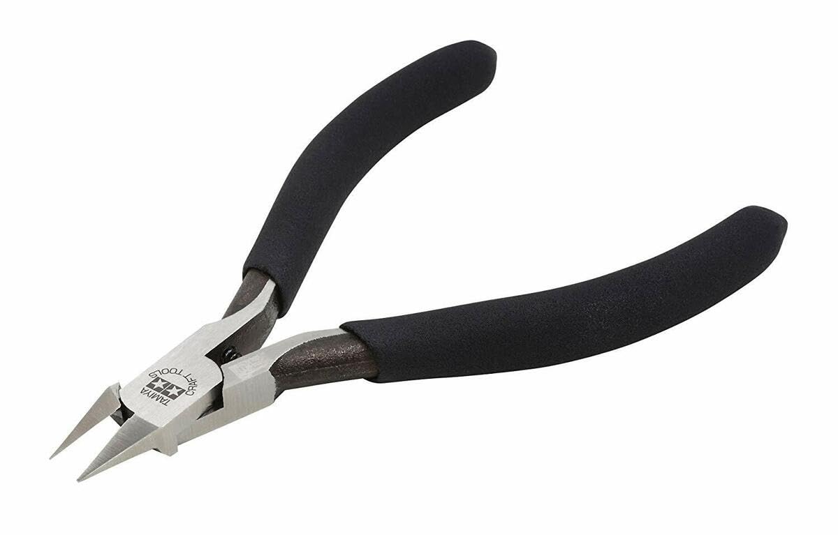 Tamiya Sharp Pointed Side Cutter No.123 blade close-up for precise removal.