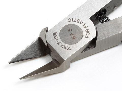 Tamiya Sharp Pointed Side Cutter No.123 packaging information label.
