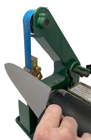 Tamrod angle guide on a Harbor Freight 1x30 belt sander
