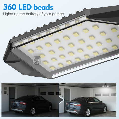 Tanbaby 360-degree coverage with 7+1 panels for complete garage illumination