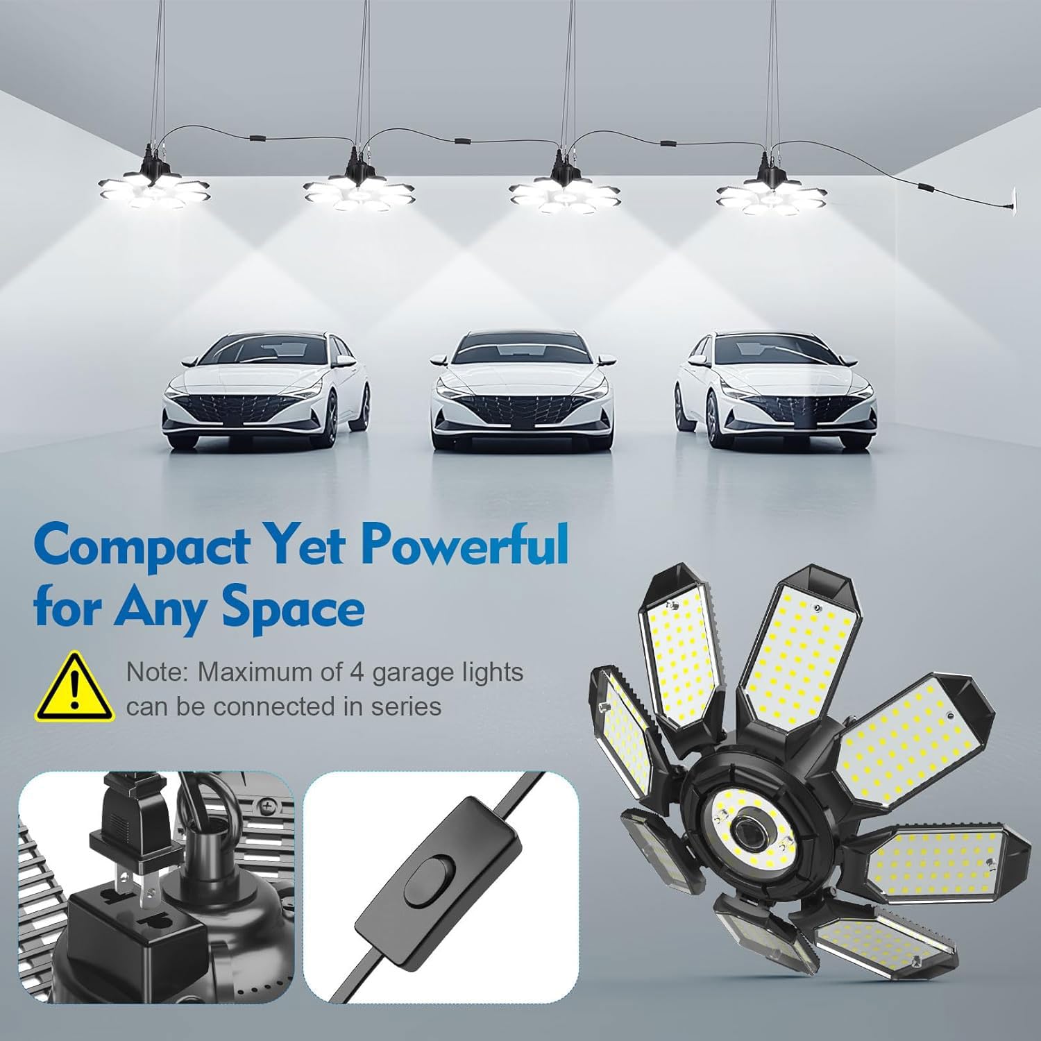 8+1 deformable panel design on TANBABY lights enables flexible 360° lighting
