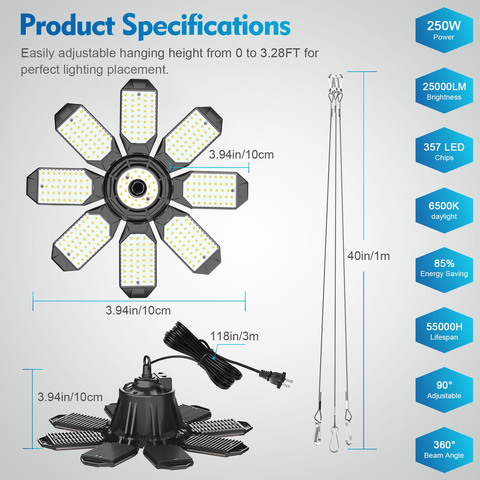 Box contents and 2-year support for TANBABY garage lights