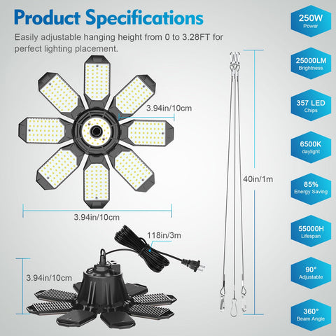 Box contents and 2-year support for TANBABY garage lights