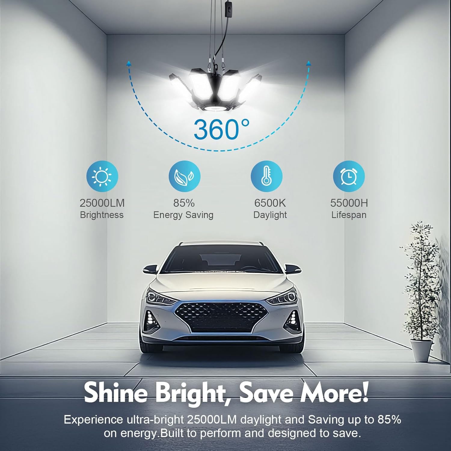 Adjustable 0–90° panels on TANBABY light target corners for precise lighting