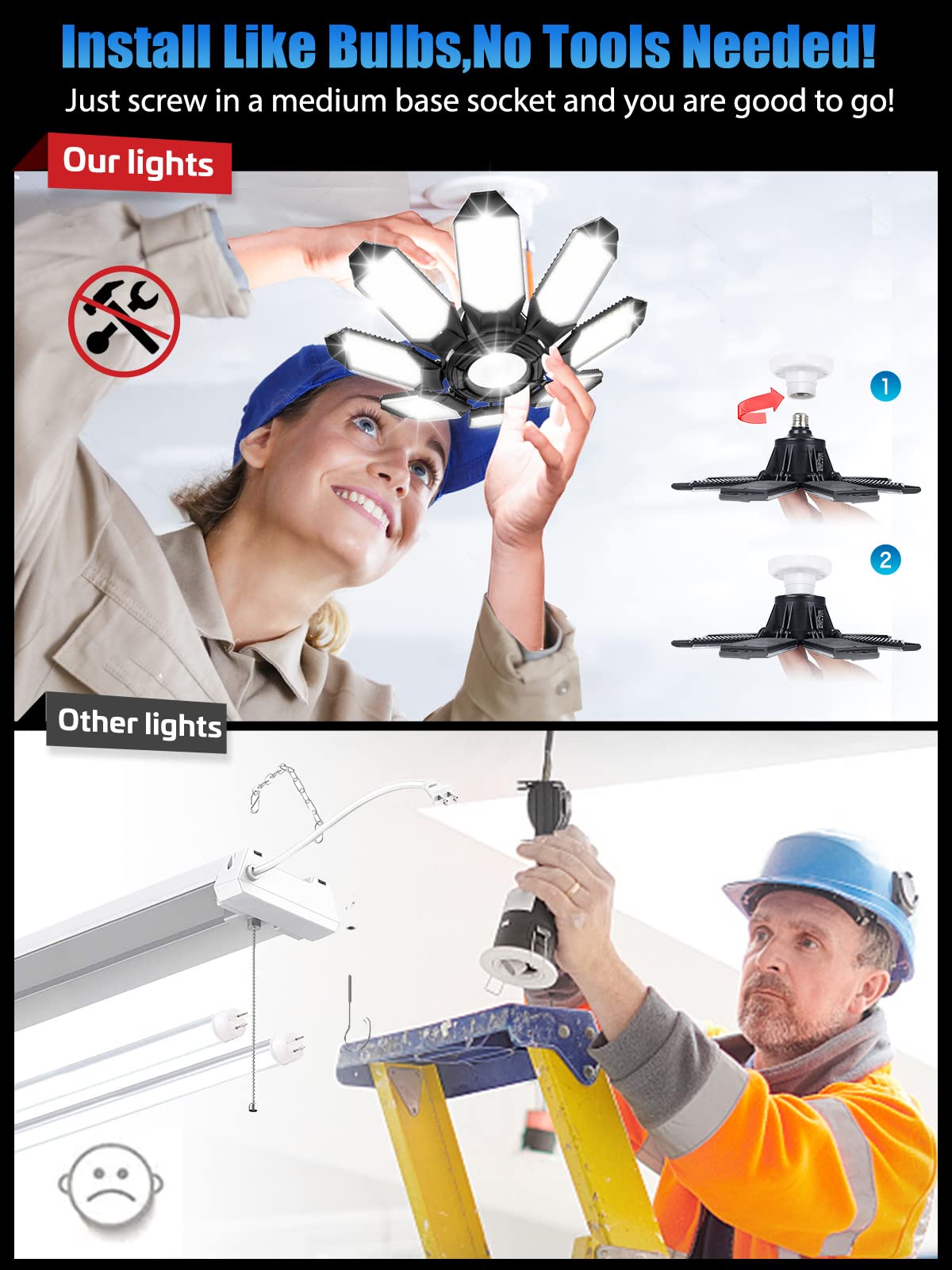 Tanbaby two-pack provides ample brightness with flexible placement options.
