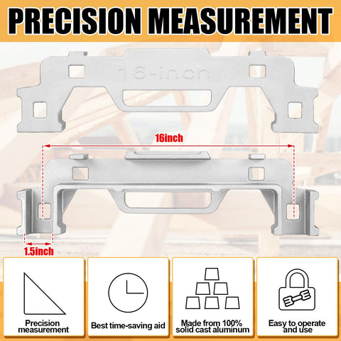 Tandefio two-piece framing tool set closeup highlights precise stud placement.
