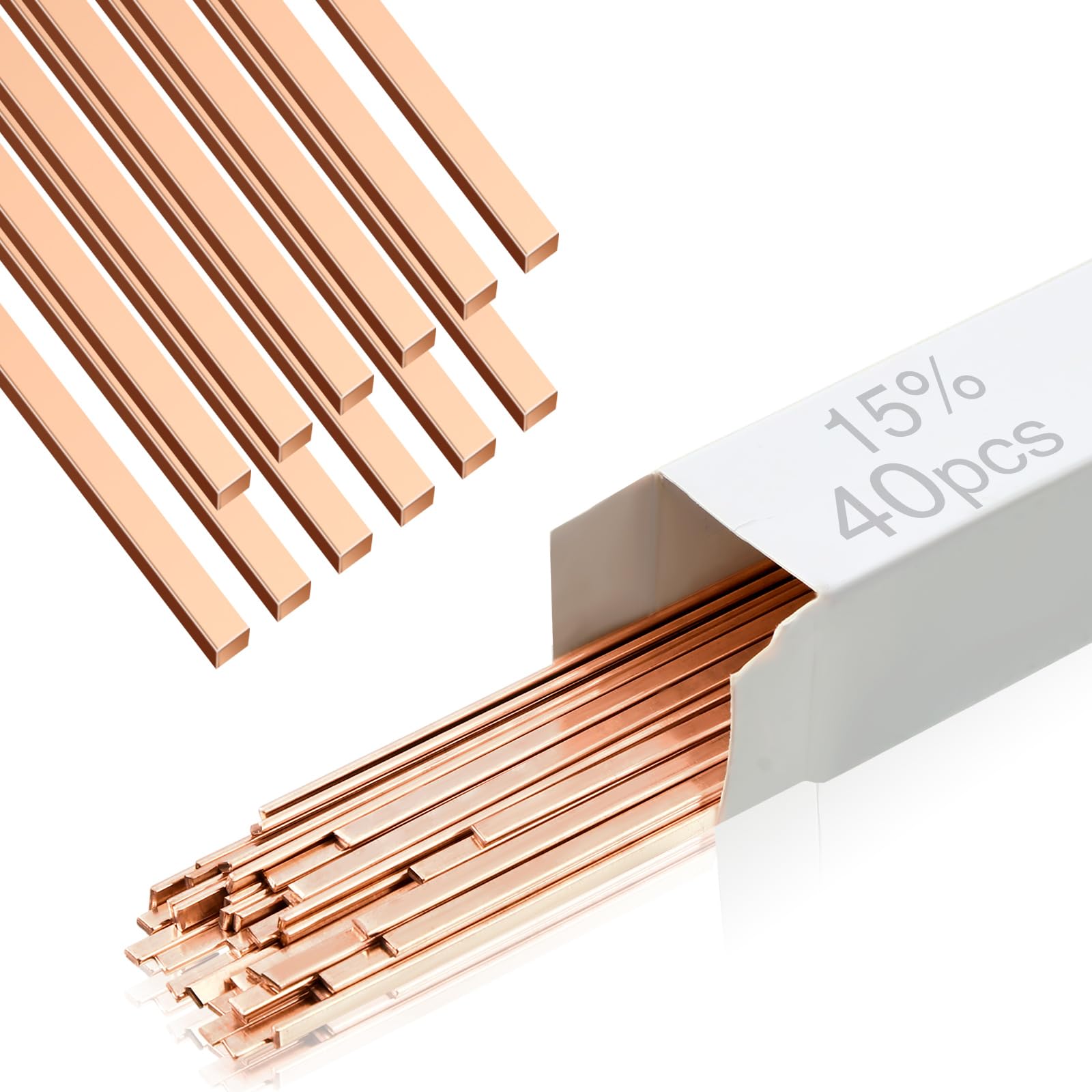 Tandefio 40-sticks brazing rods pack for HVAC and refrigeration repairs.