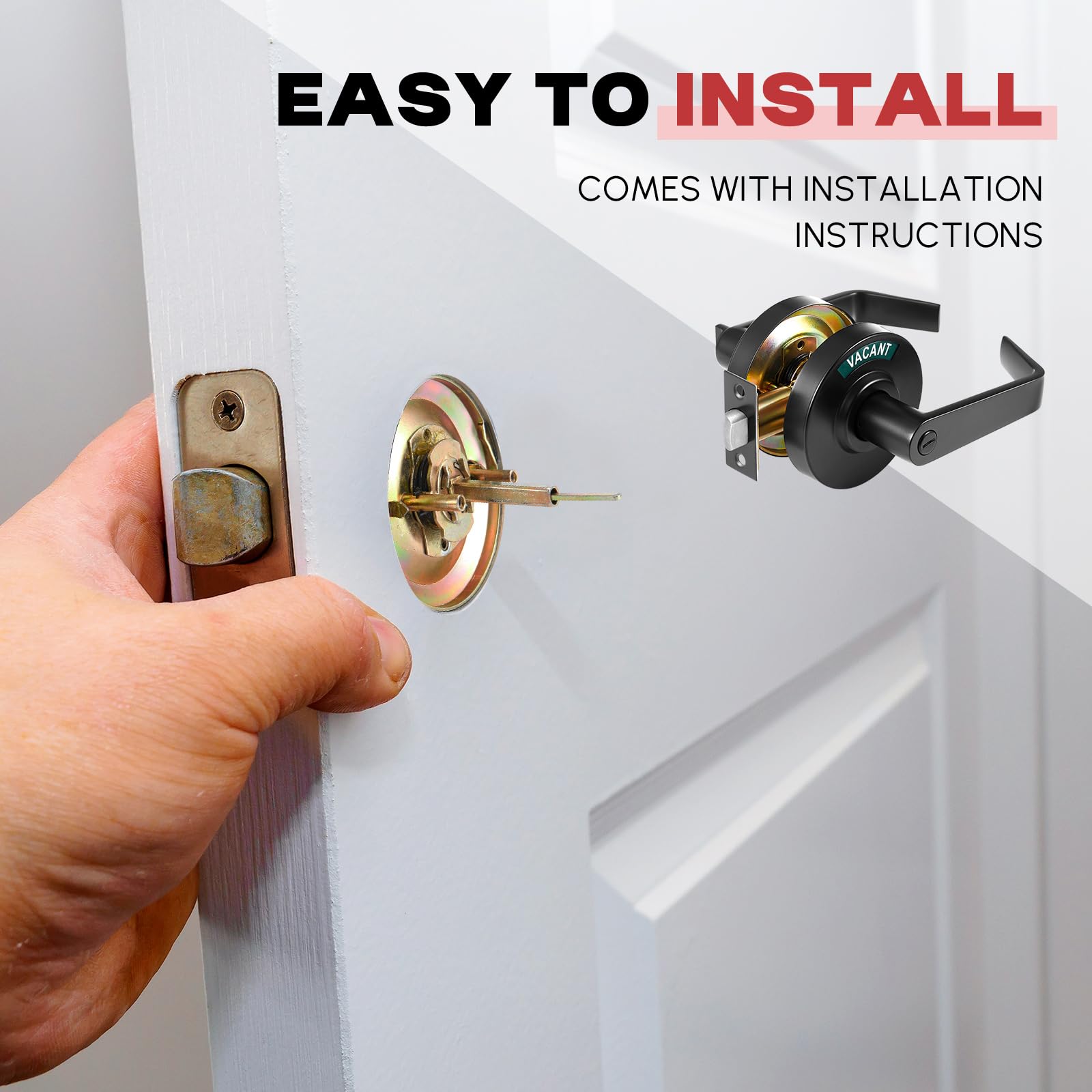 Tandefio adjustable rear latch for versatile door thickness