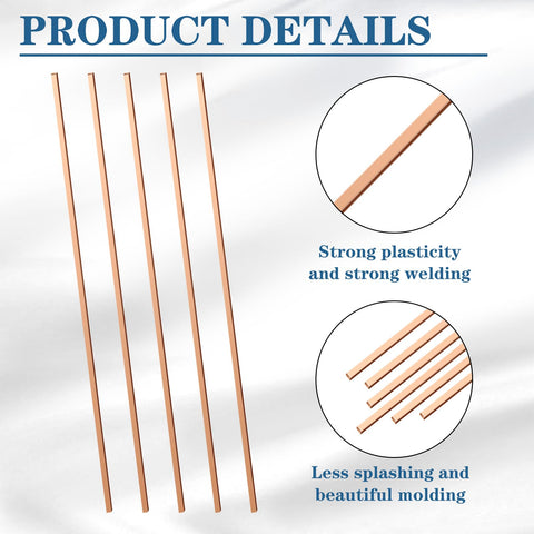 Tandefio brazing rods dimensions 0.050 x 1/8 x 10 inches.