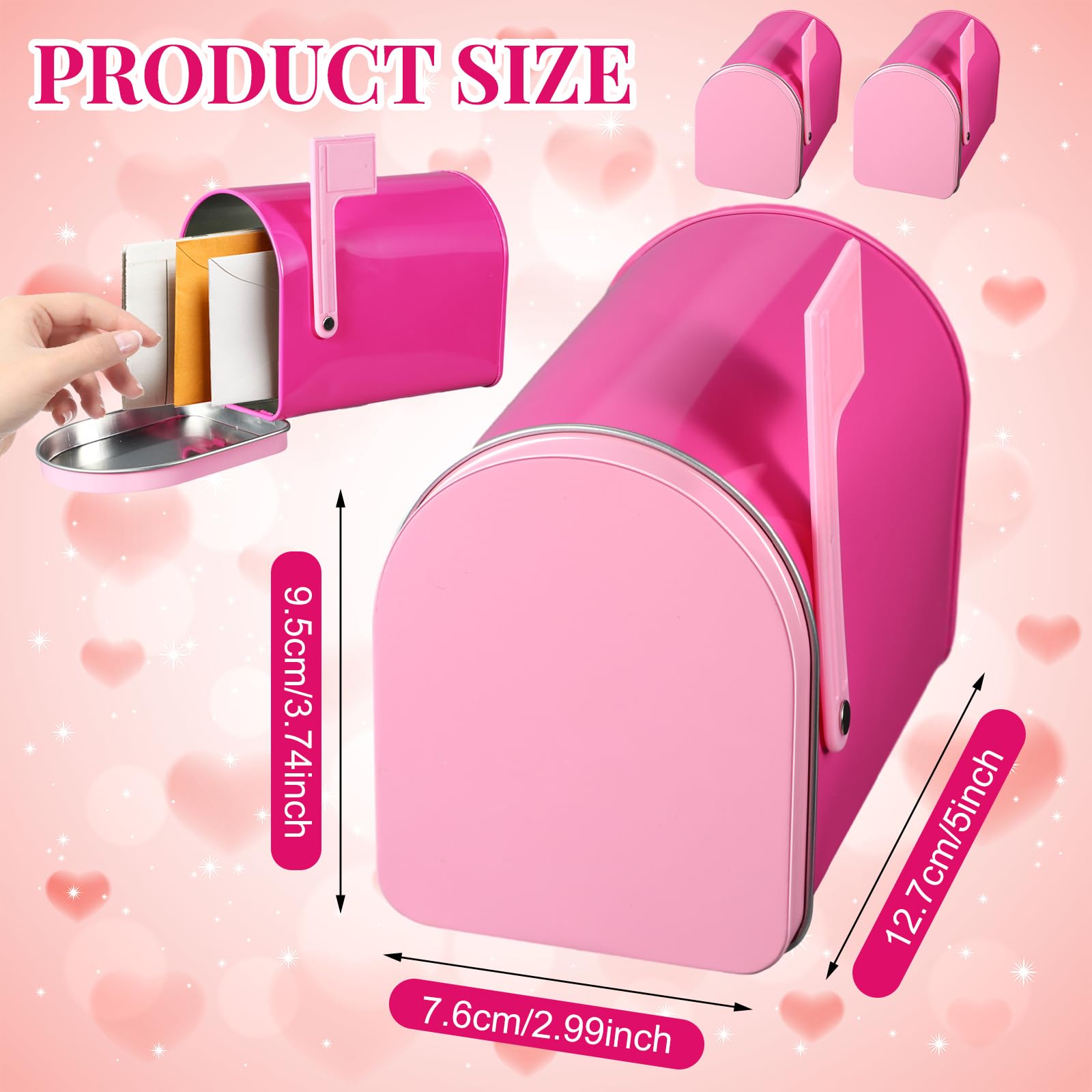 Tandefio 2-pack tinmailboxes ideal for DIY crafts and decor.