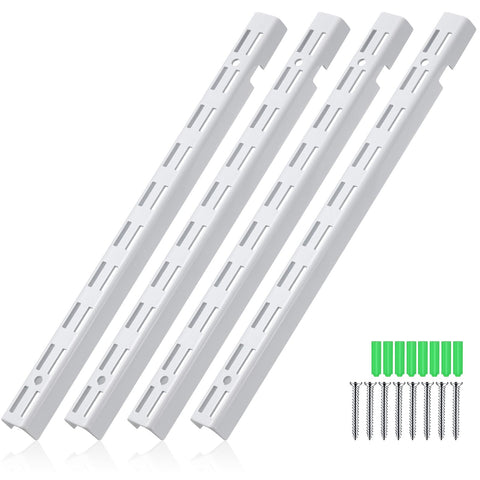 Tandefio dual-track upright wall shelf in 12-inch length for flexible storage.
