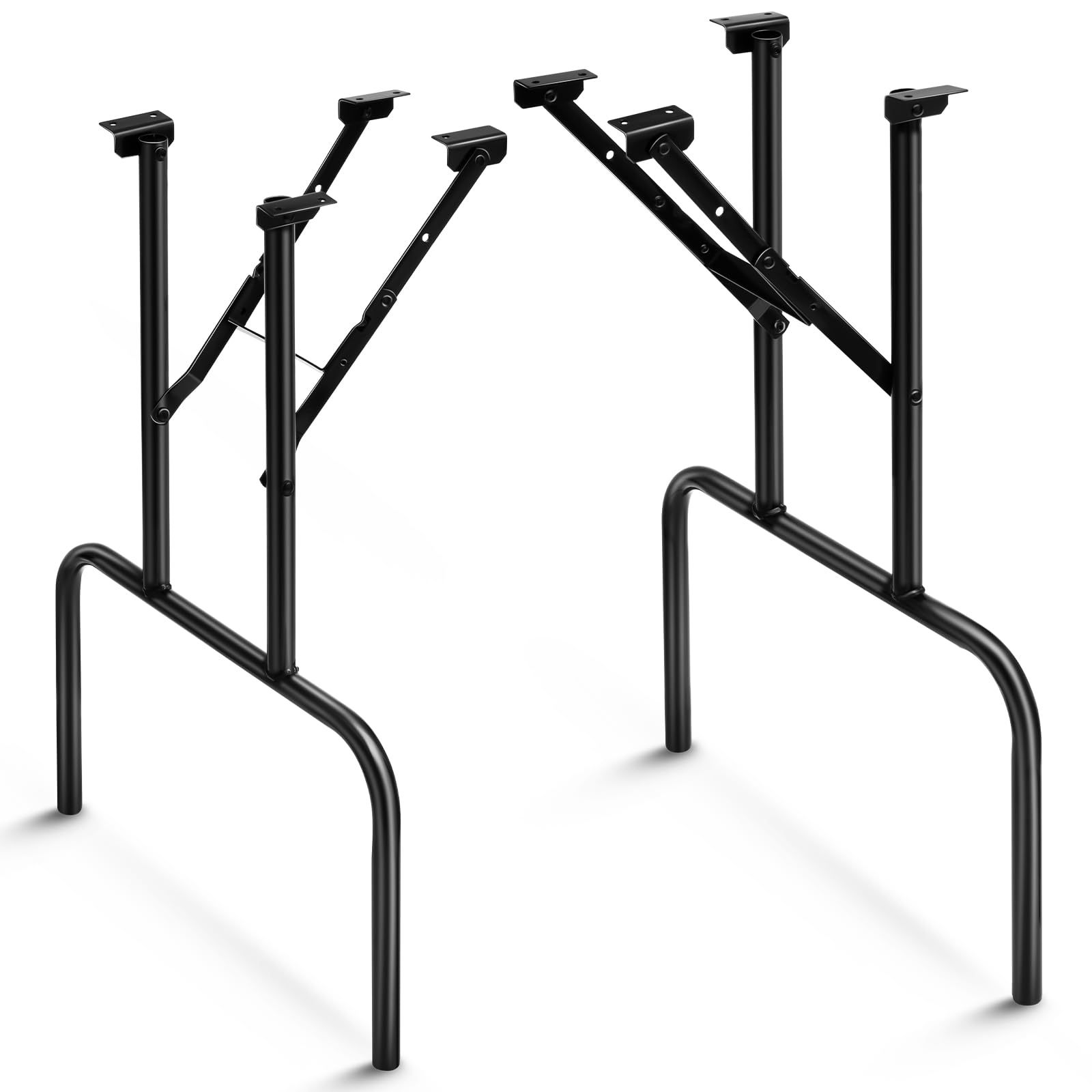 Tandefio folding table legs in black steel offer a sturdy DIY surface.
