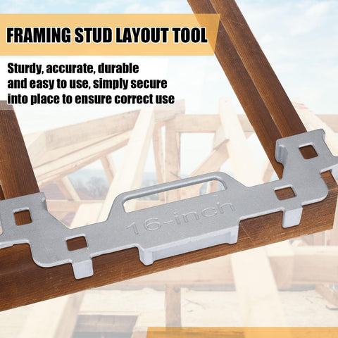Tandefio framing tool installed on top board demonstrates fast spacing.